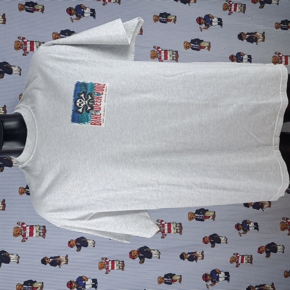 Y2K Vintage Bike Week spell out skull logo graphic XL Heather Grey t-shirt - Picture 3 of 6
